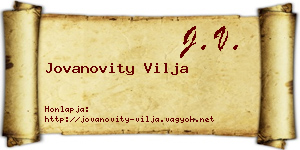 Jovanovity Vilja névjegykártya